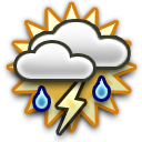 icon Partly cloudy with afternoon showers or thunderstorms